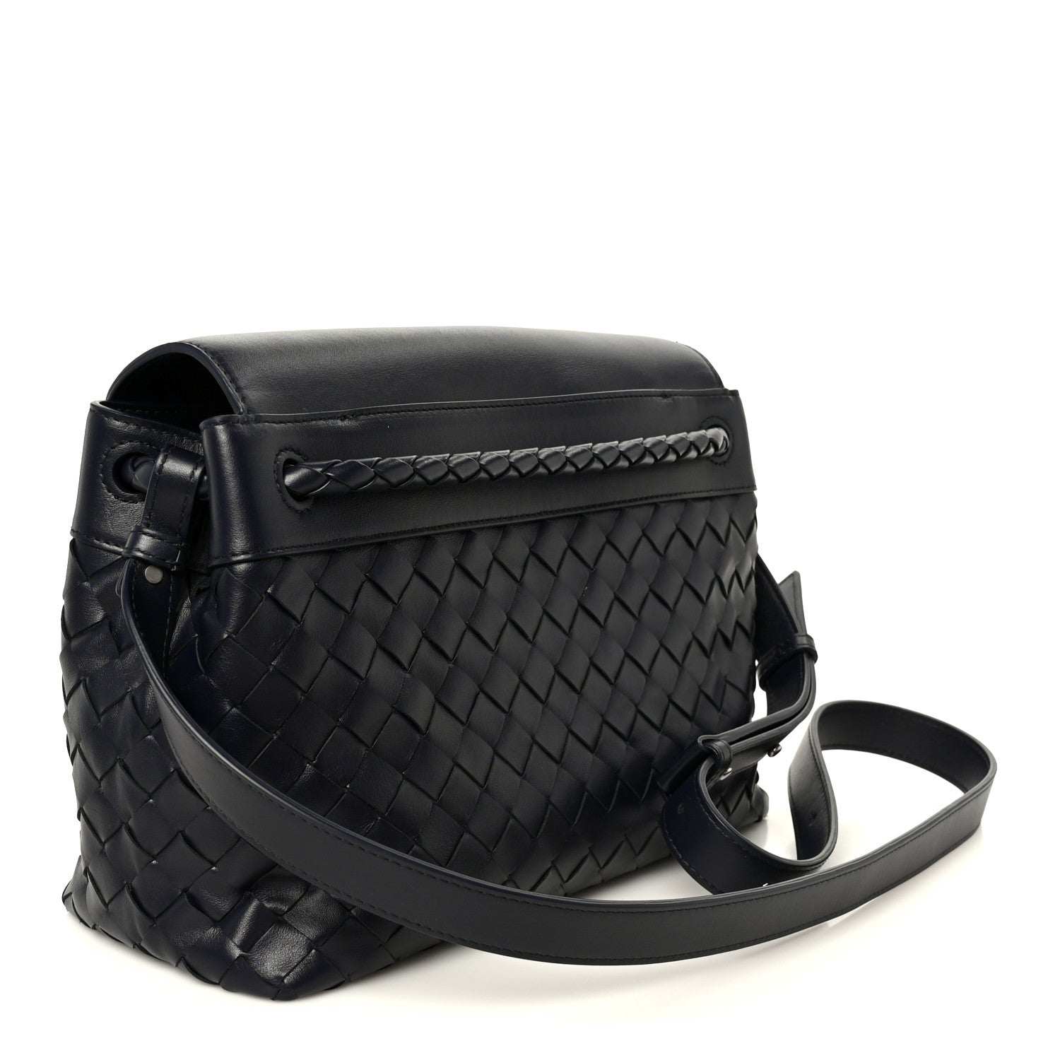 Calfskin Intrecciato Small Andiamo Messenger Bag Nocturnal