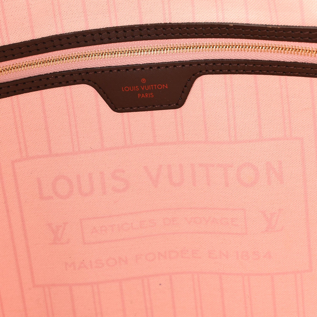 Damier Ebene Neo Neverfull MM Rose Ballerine