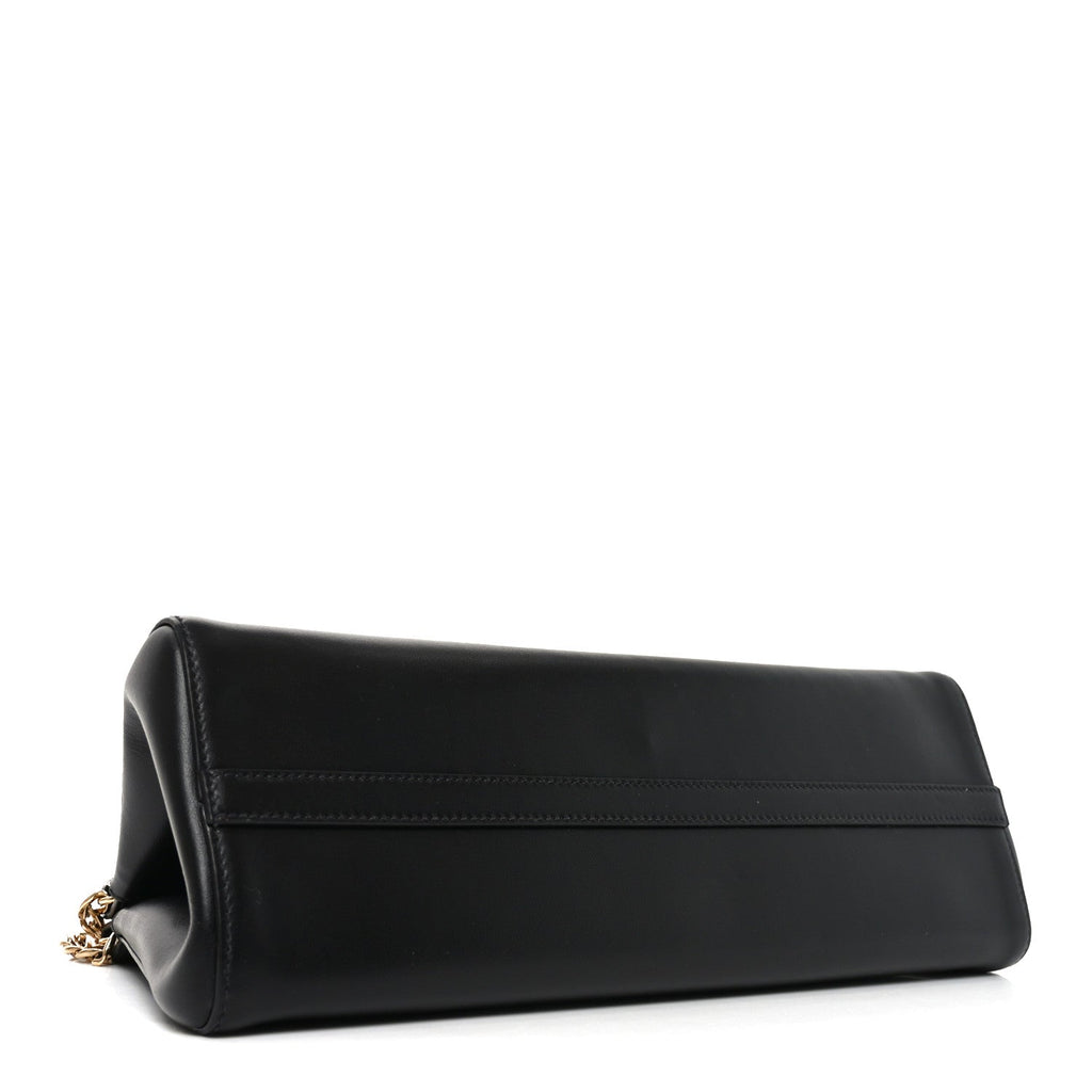Calfskin Medium Enchaine Bag Black