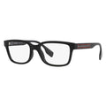 Burberry Eyeglasses Square Full Rim, Matte Black Frame and Clear Demo Lenses Lens BE2379U3464