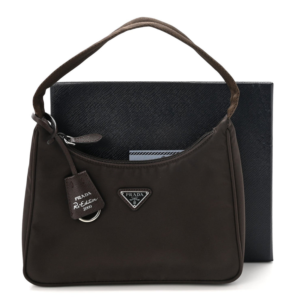 Tessuto Nylon Mini Re-Edition 2000 Bag Caffe