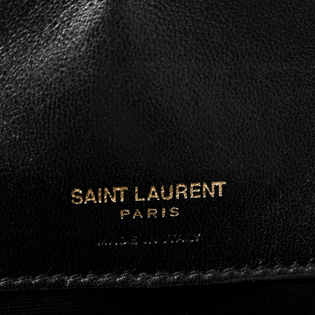 Lambskin Quilted Monogram Large Loulou Black