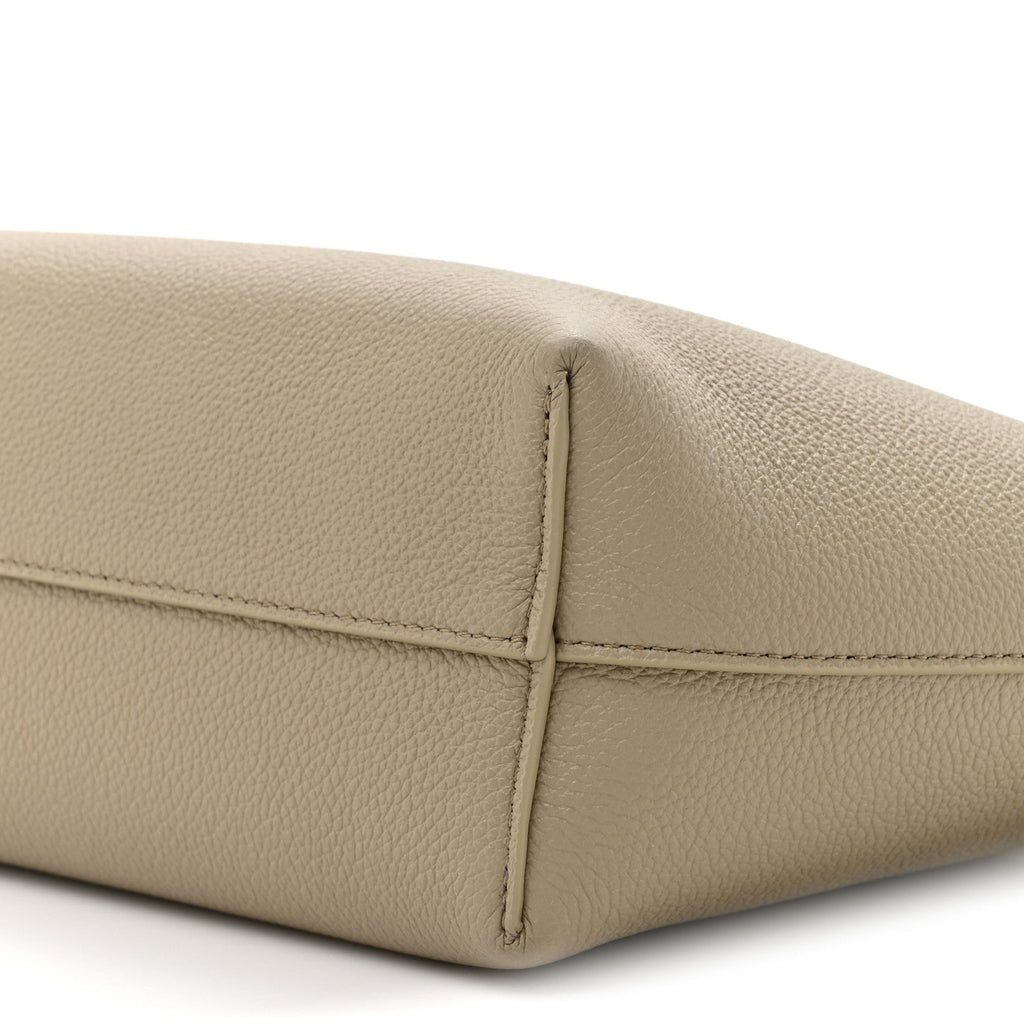 Grained Calfskin Triomphe Mini Cabas Anais Modern Taupe