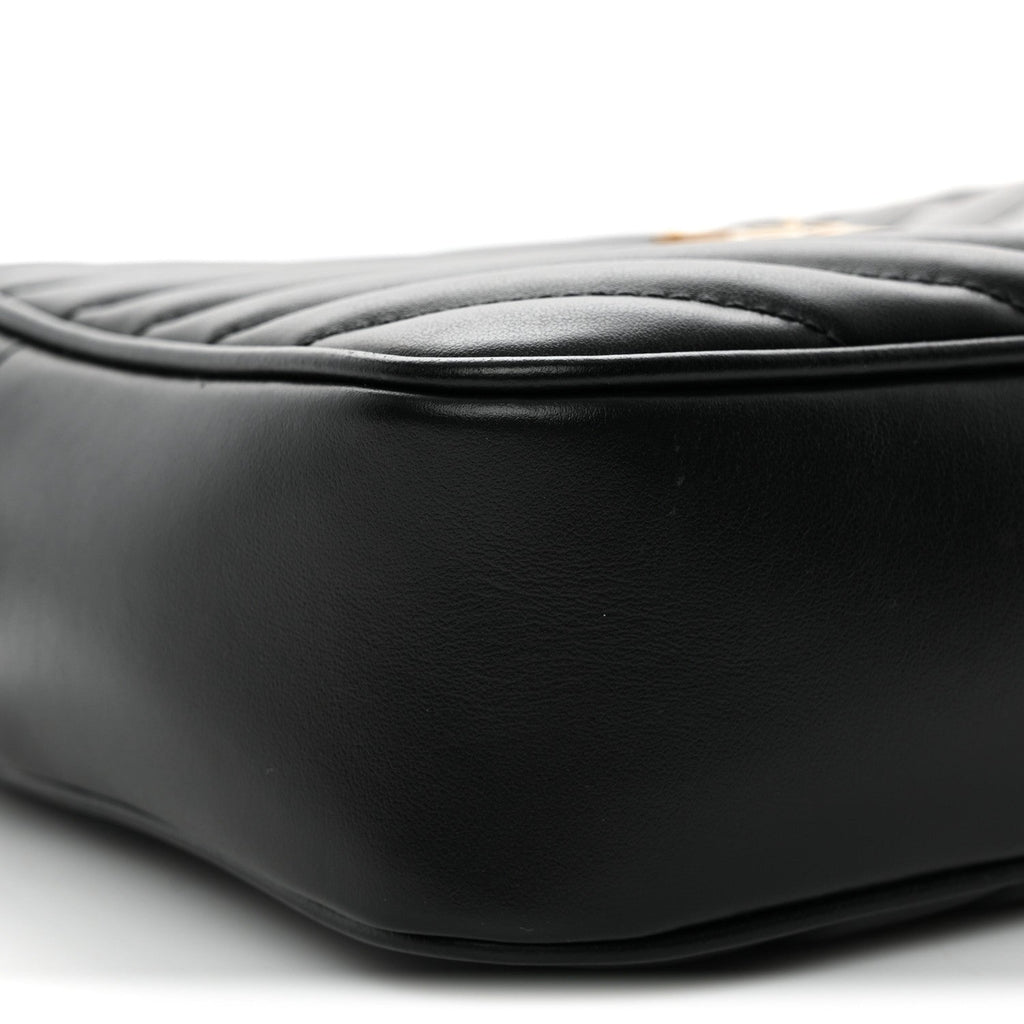 Calfskin Matelasse Monogram Lou Camera Bag Black
