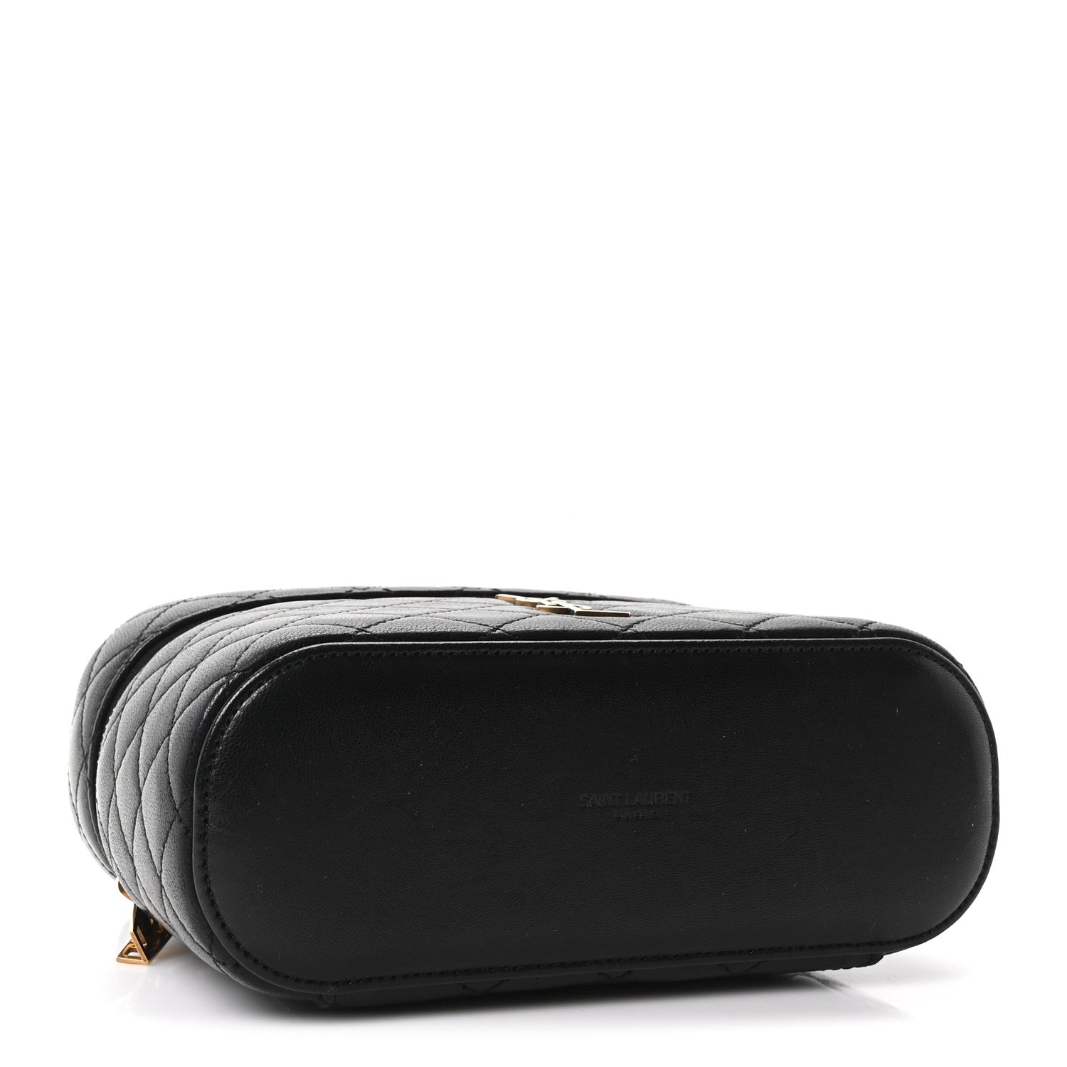 Lambskin Quilted Mini Gaby Vanity Case Black
