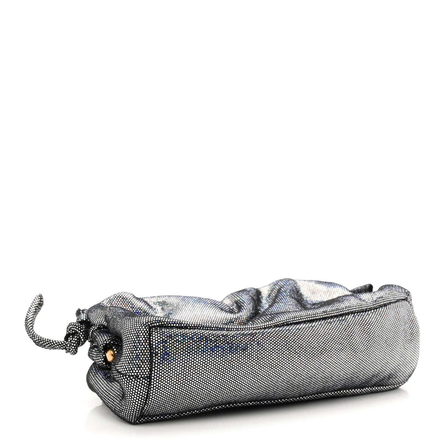 Glitter Calfskin Mini Cloud Clutch Multicolor
