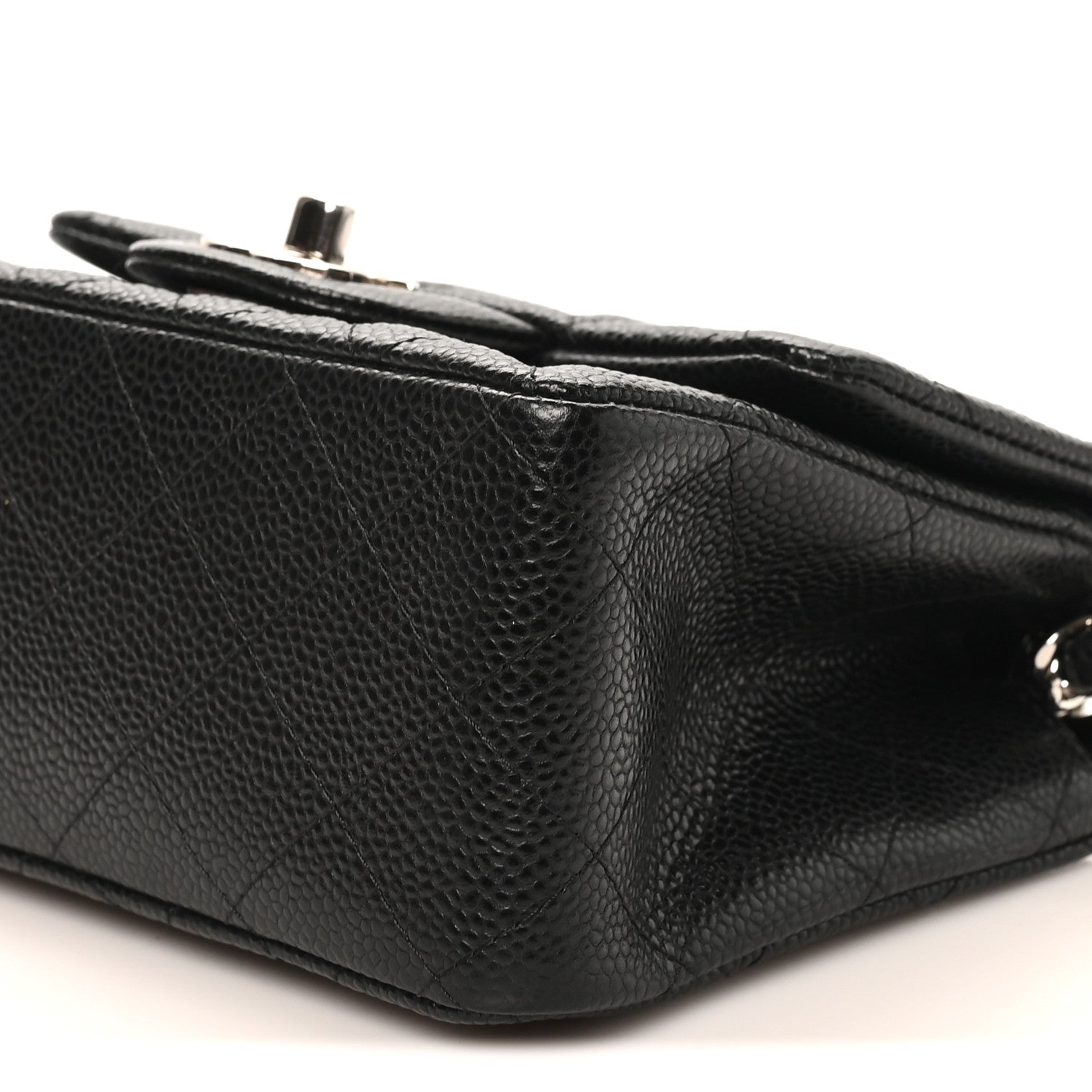 Caviar Quilted Mini Square Flap Black