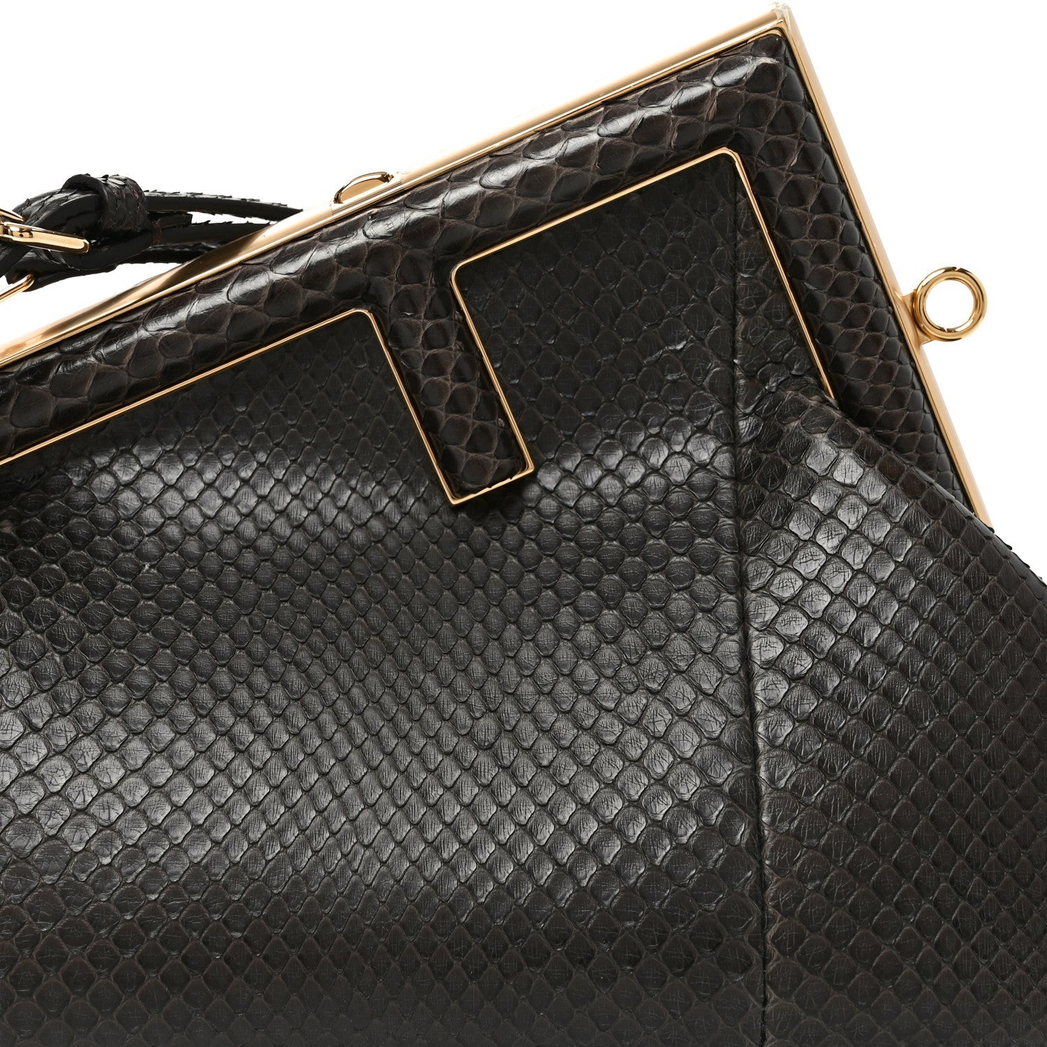 Snakeskin Small Fendi First Brown