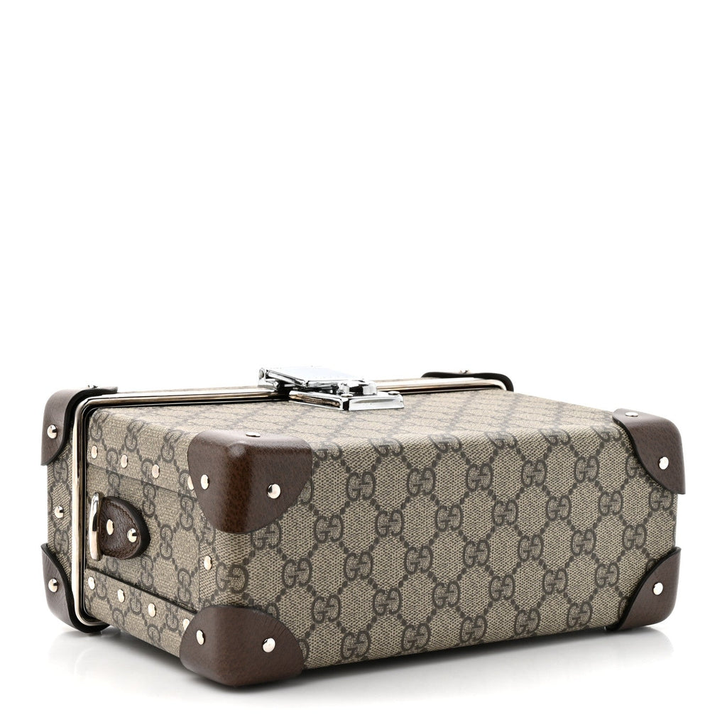 GG Supreme Monogram Globe-Trotter Beauty Case Brown