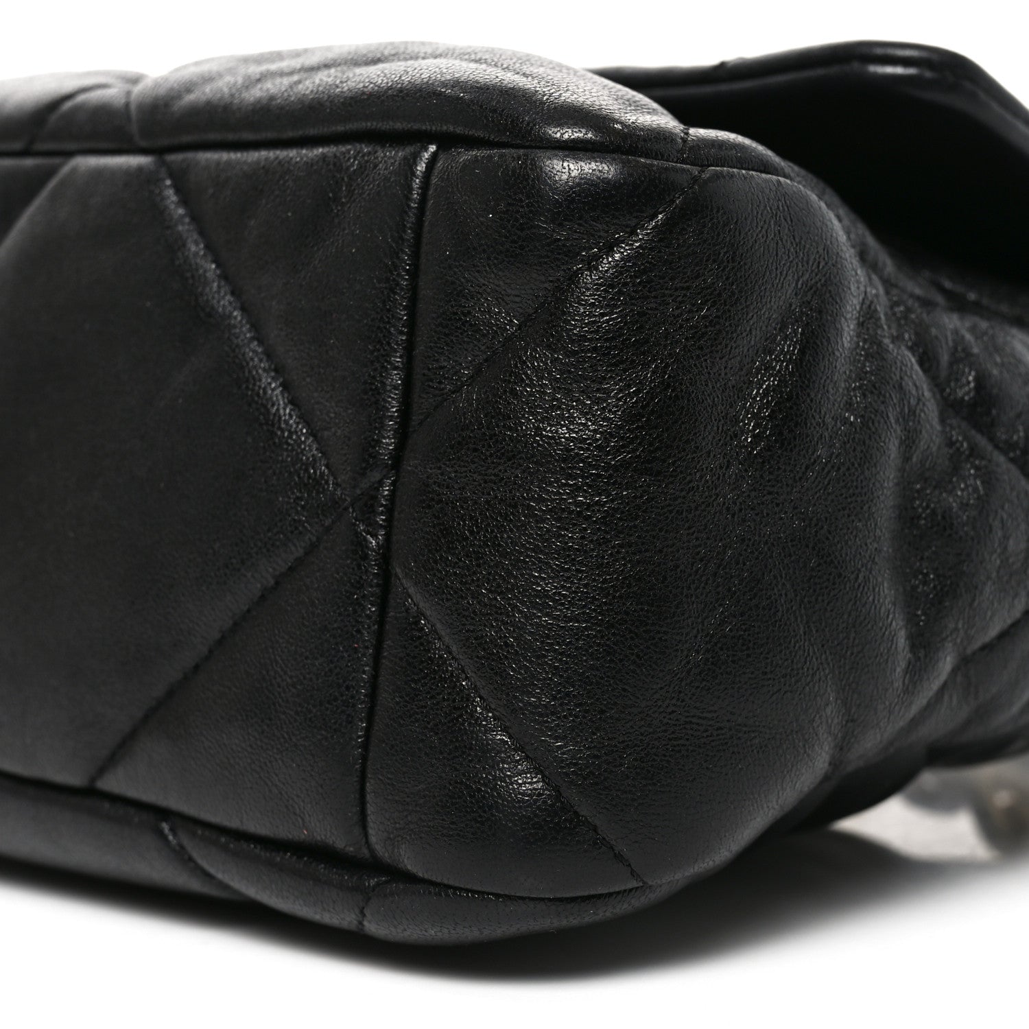Goatskin Quilted Large Chanel 19 Flap Black