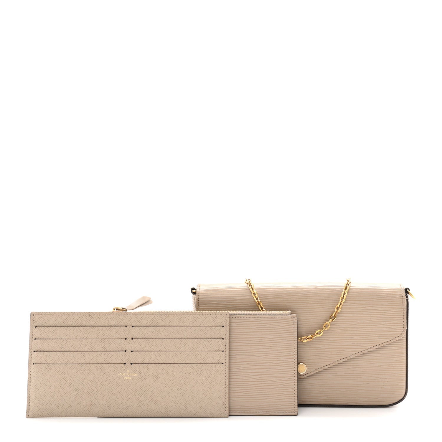 Epi Felicie Pochette Chain Wallet Galet
