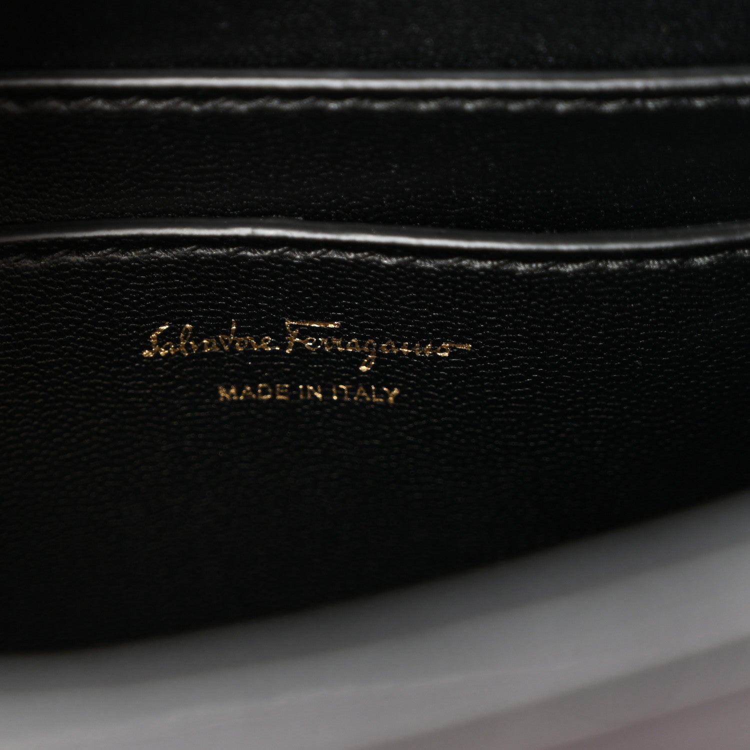 Calfskin Embossed Logo Plaque Gancini Tote Black