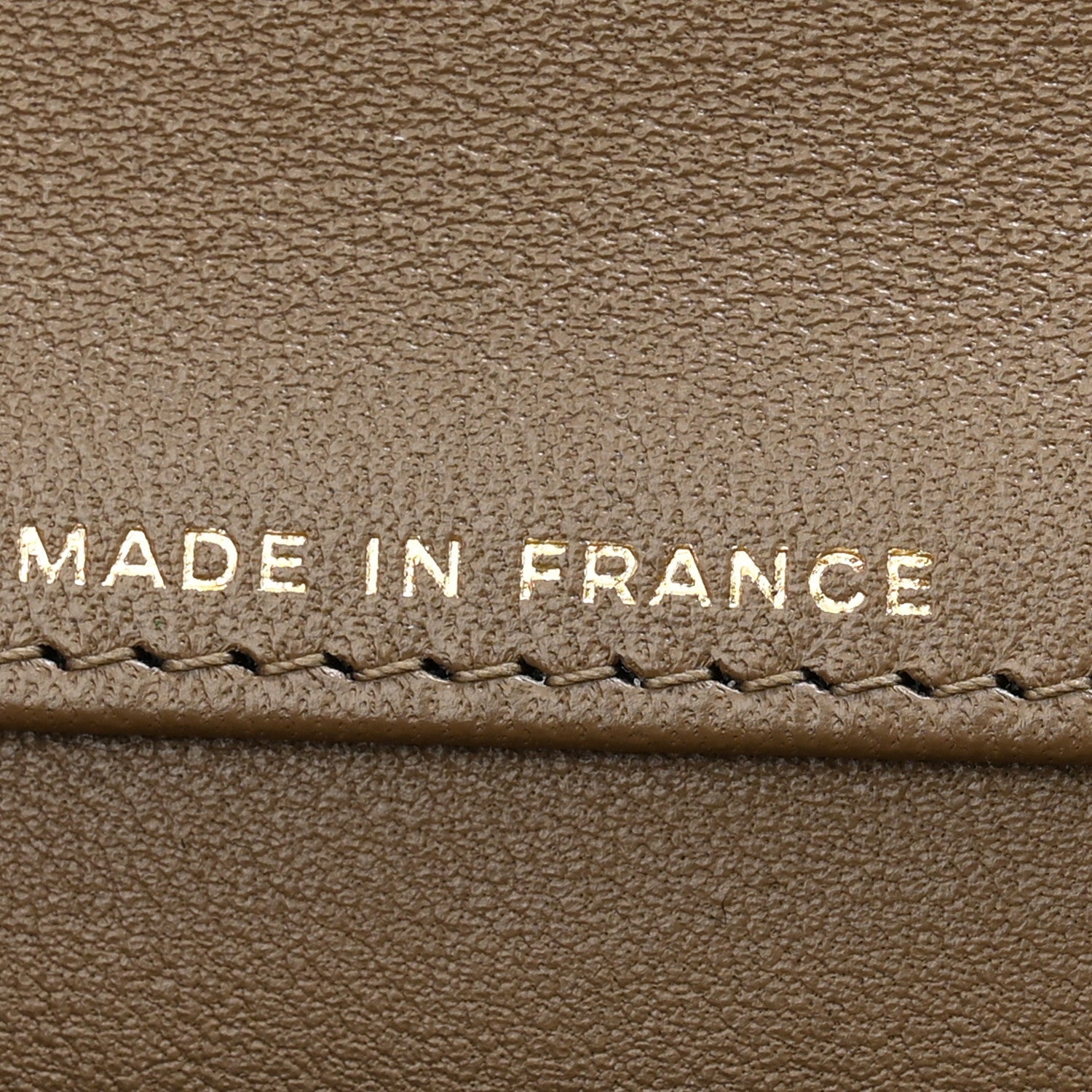 Calfskin Lizard Embossed Clutch With Chain Dark Khaki