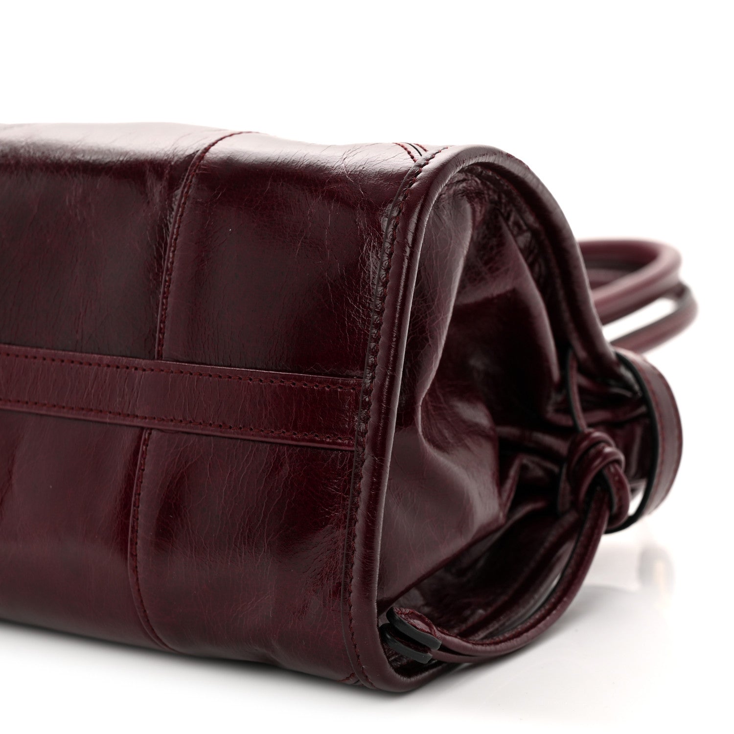 Shiny Nappa Medium Bonnie Shoulder Bag Bordeaux