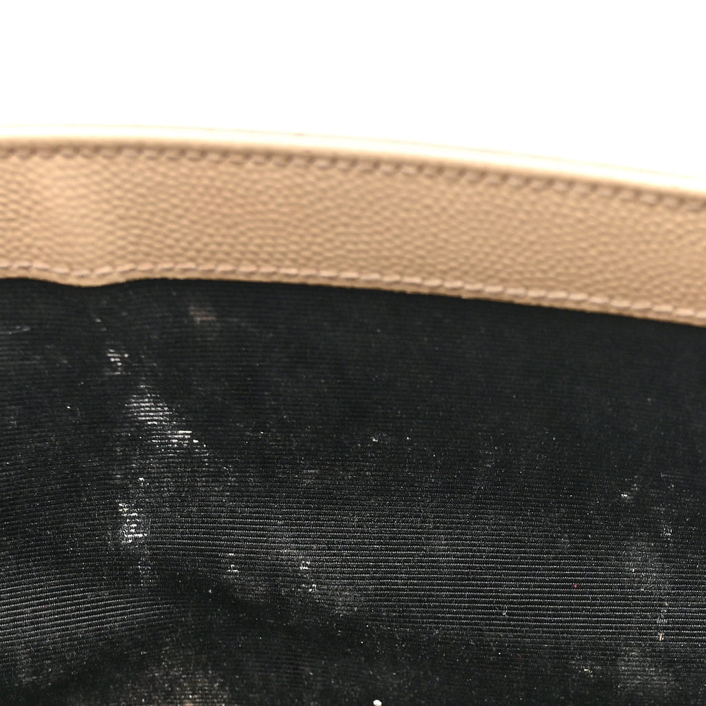Grain De Poudre Classic Monogram Cassandre Clutch Nude