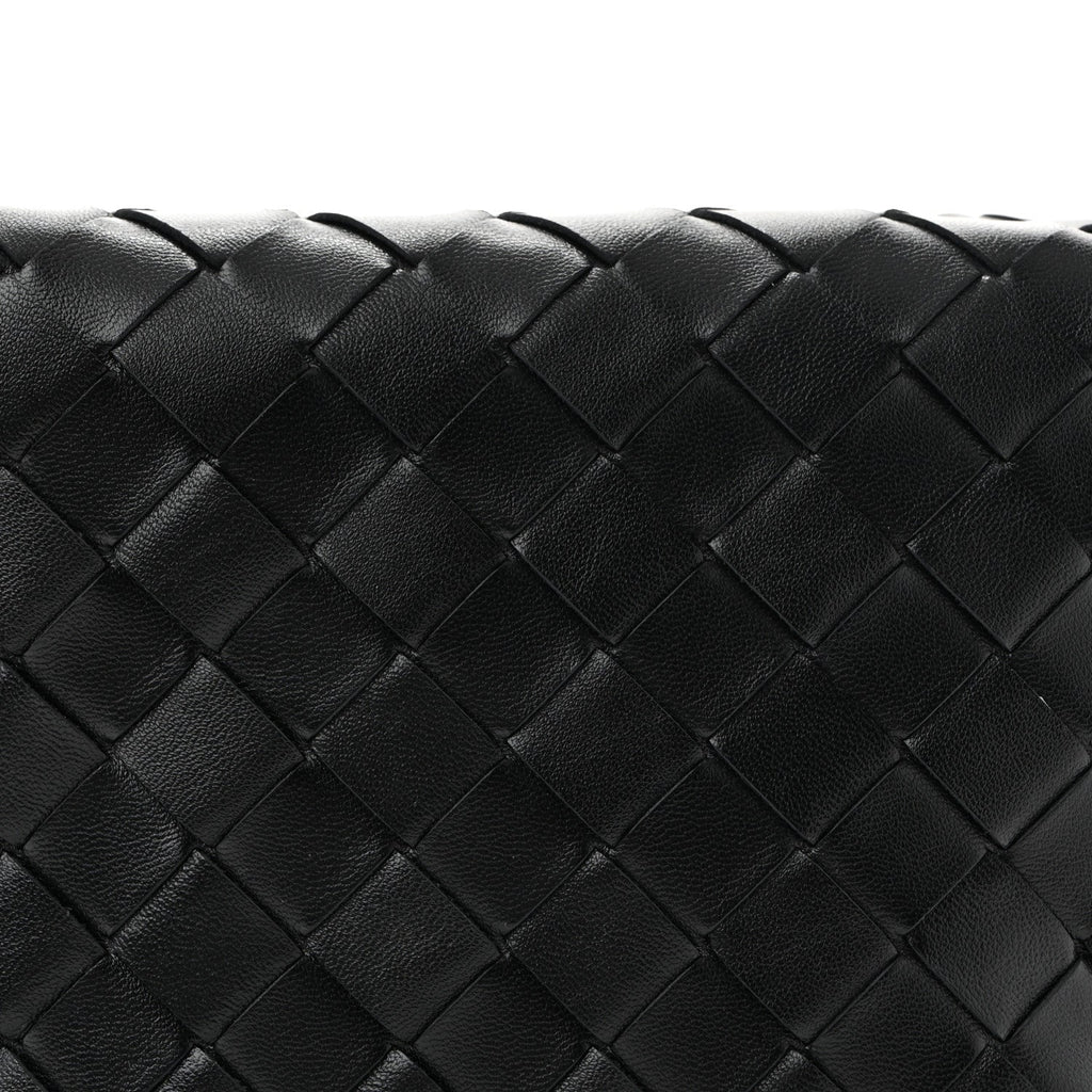 Calfskin Nappa Intrecciato Candy Wallace Black