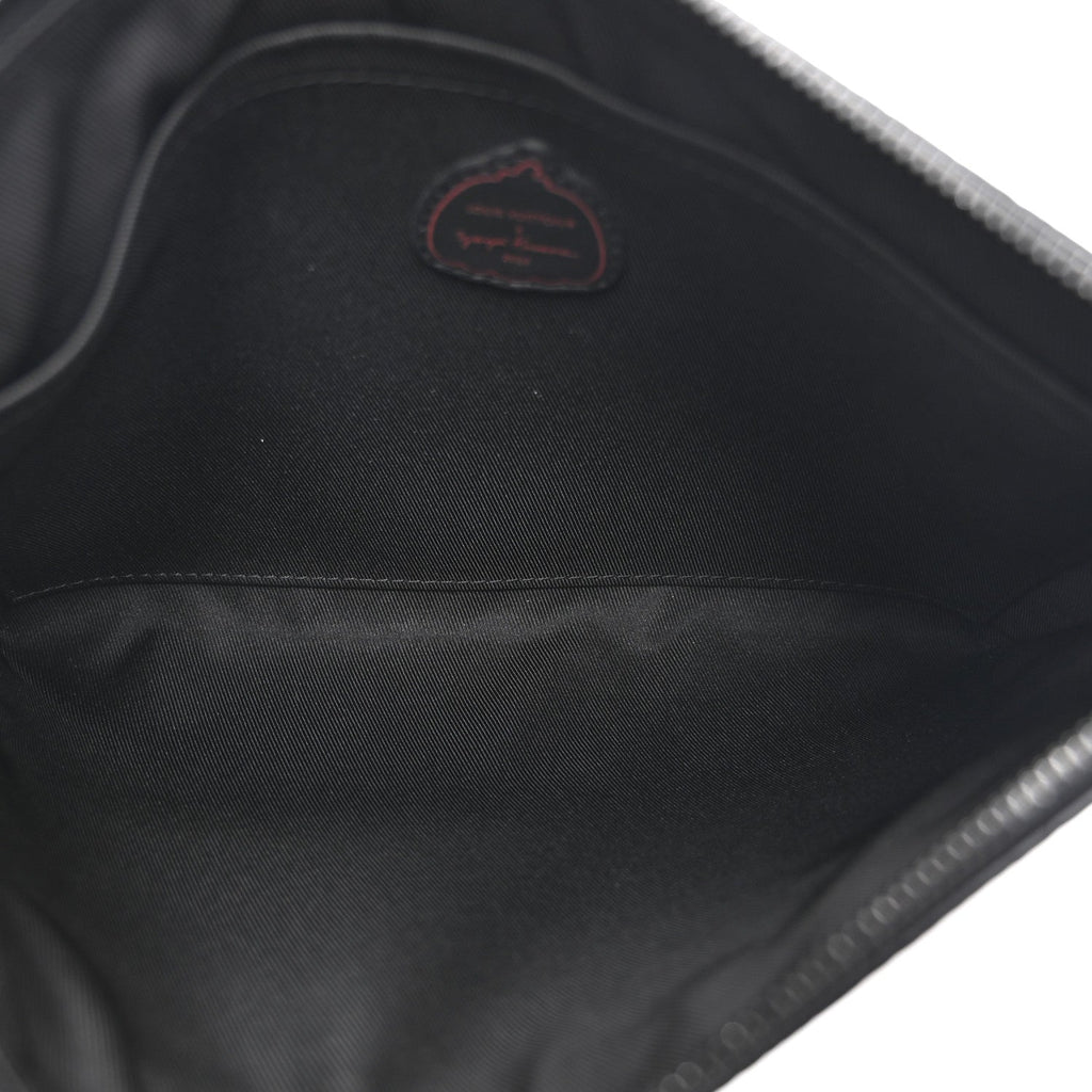 LV X YK Taurillon Monogram Pochette To-Go Black Red