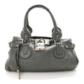 Calfskin Medium Paddington Satchel Gray