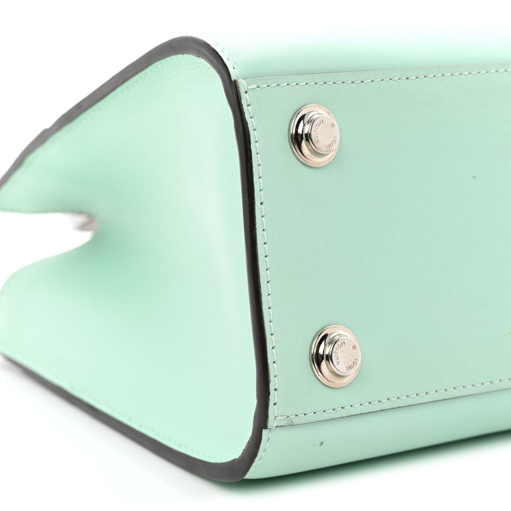Calfskin City Steamer Mini Gris Burgundy Light Green