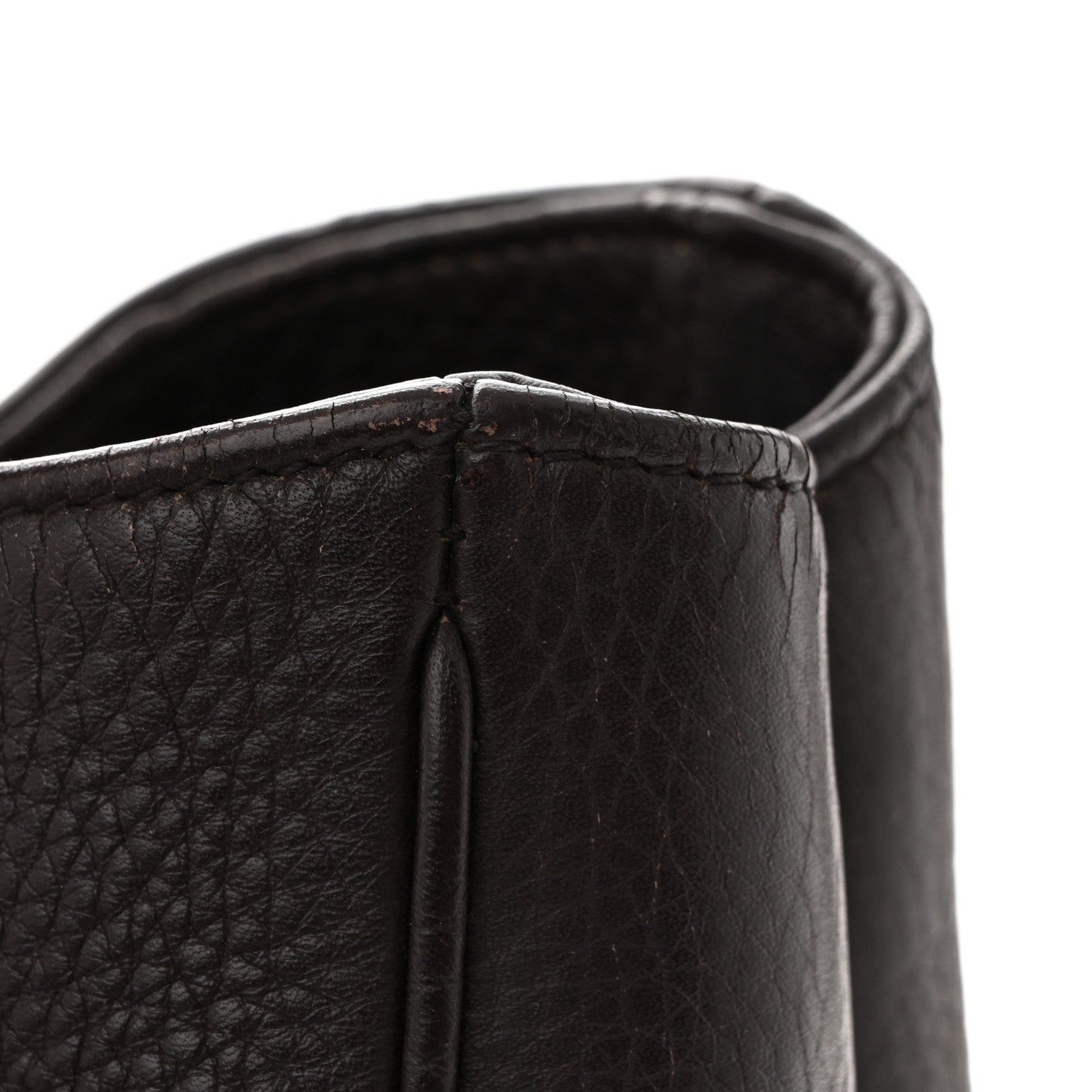 Pebbled Calfskin Medium 1973 Tote Dark Brown