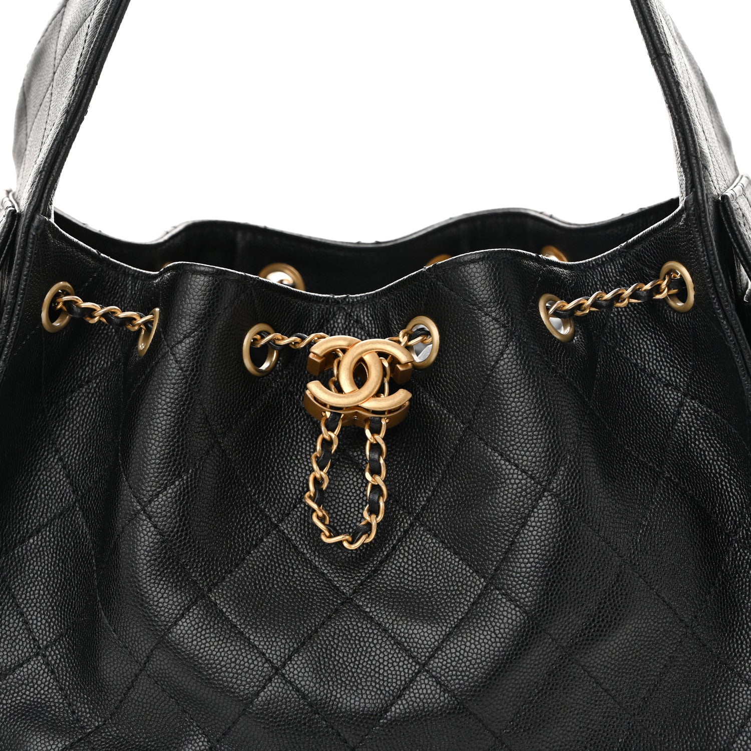 Caviar Quilted Small Chanel 25 Handbag Black