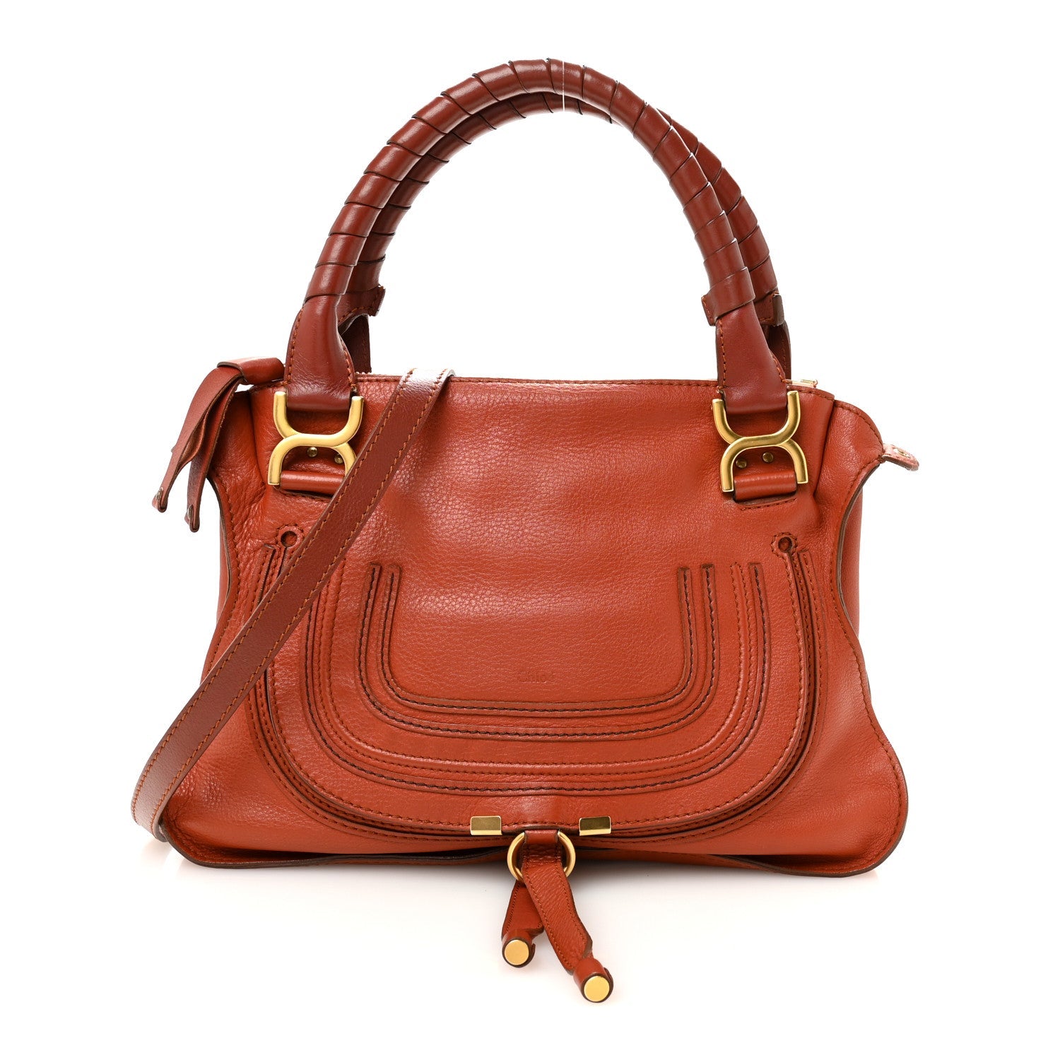 Calfskin Medium Marcie Satchel Maple Leaf