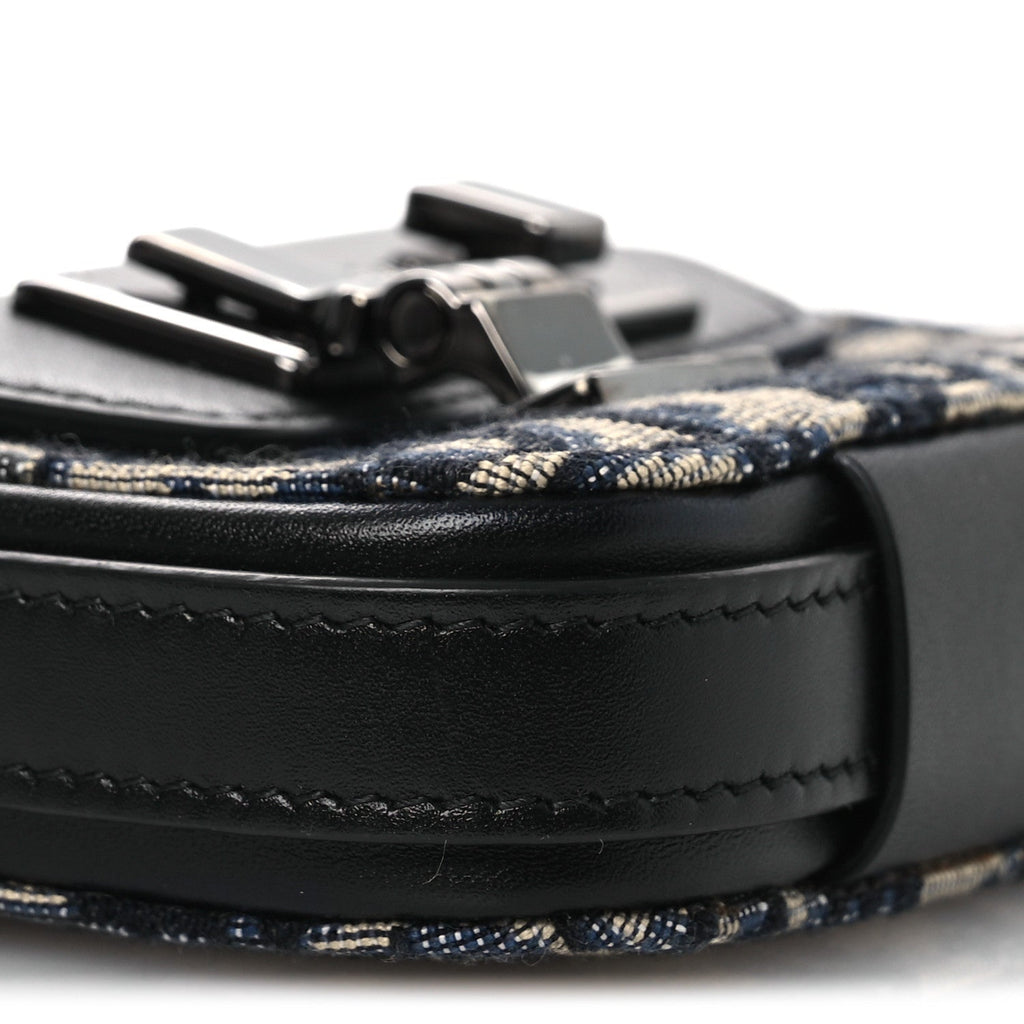 Oblique Smooth Calfskin Nano Pouch Beige Black