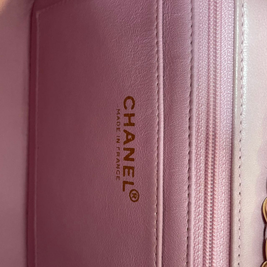 Chanel Vintage Mini Square Classic Flap Pink 2002