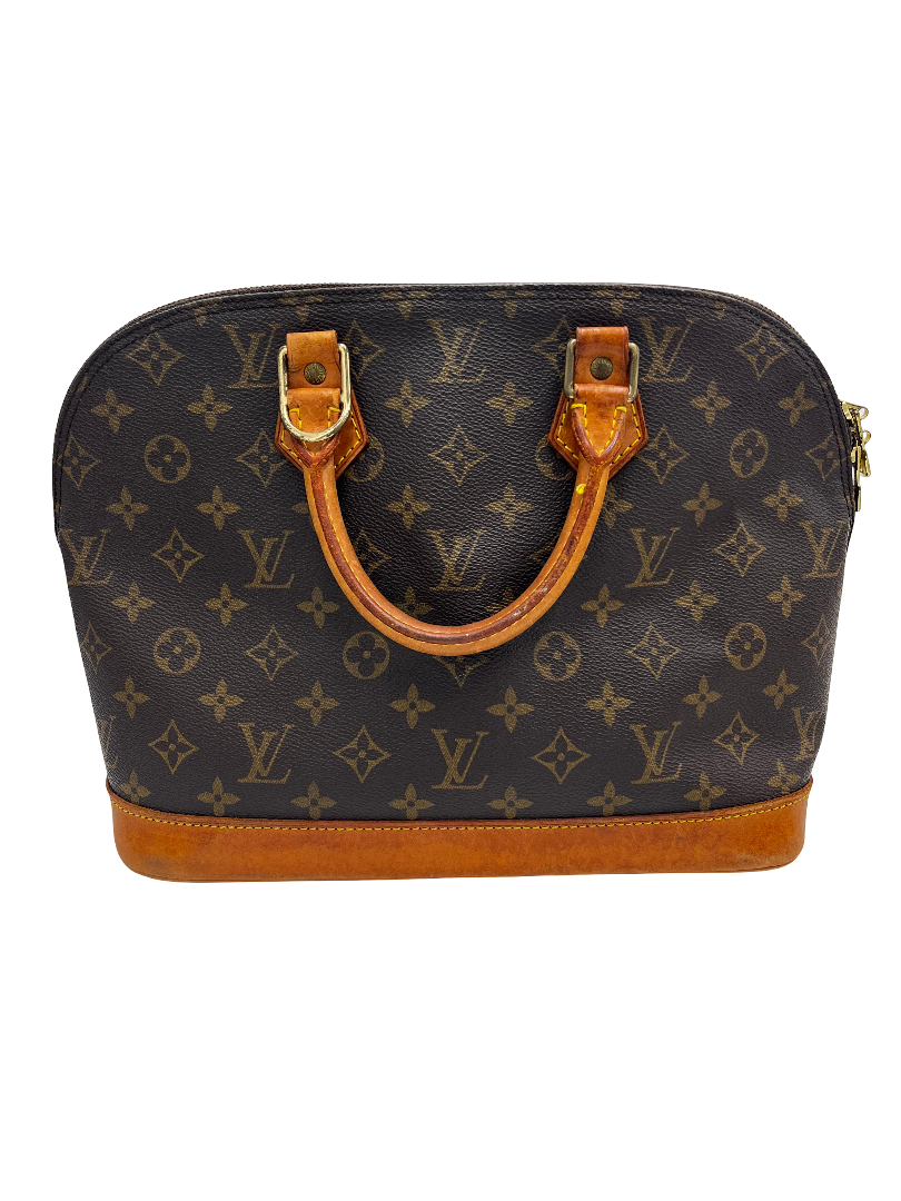 Louis Vuitton Alma Handbag Monogram Canvas Brown Canvas Handbag ( )