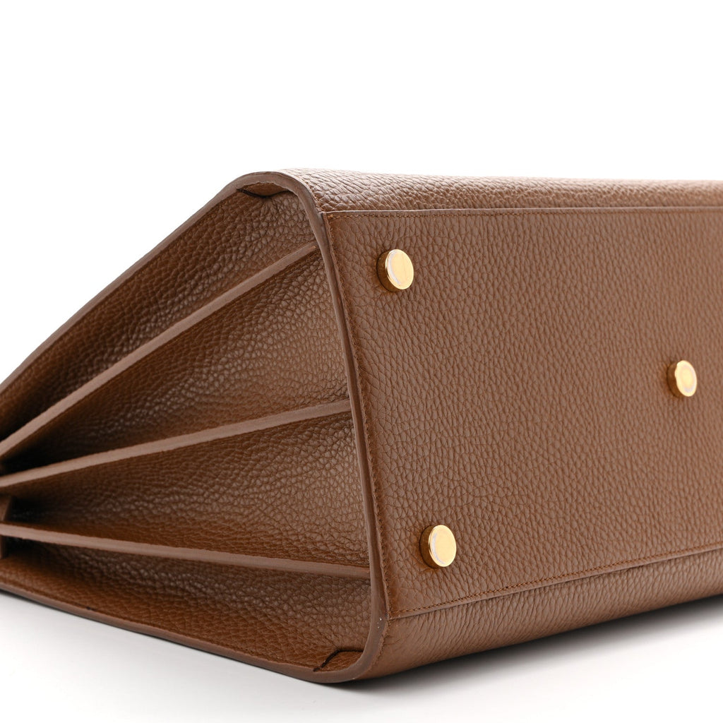 Grained Calfskin Large Souple Sac De Jour Carryall Cinnamon