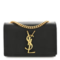 Grain De Poudre Small Classic Monogram Kate Satchel Black