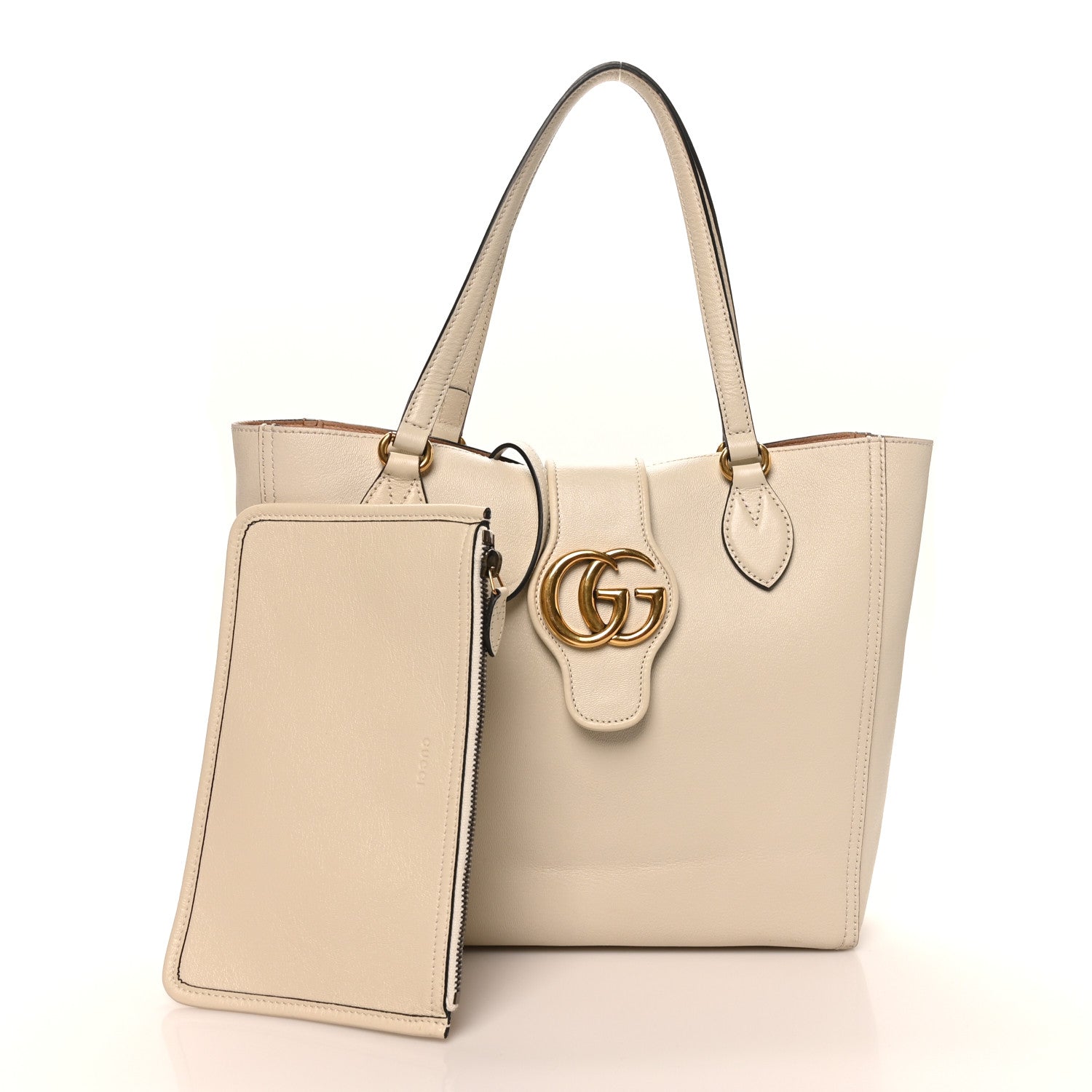 New Sakai Calfskin Lux Small Dahlia Tote Mystic White