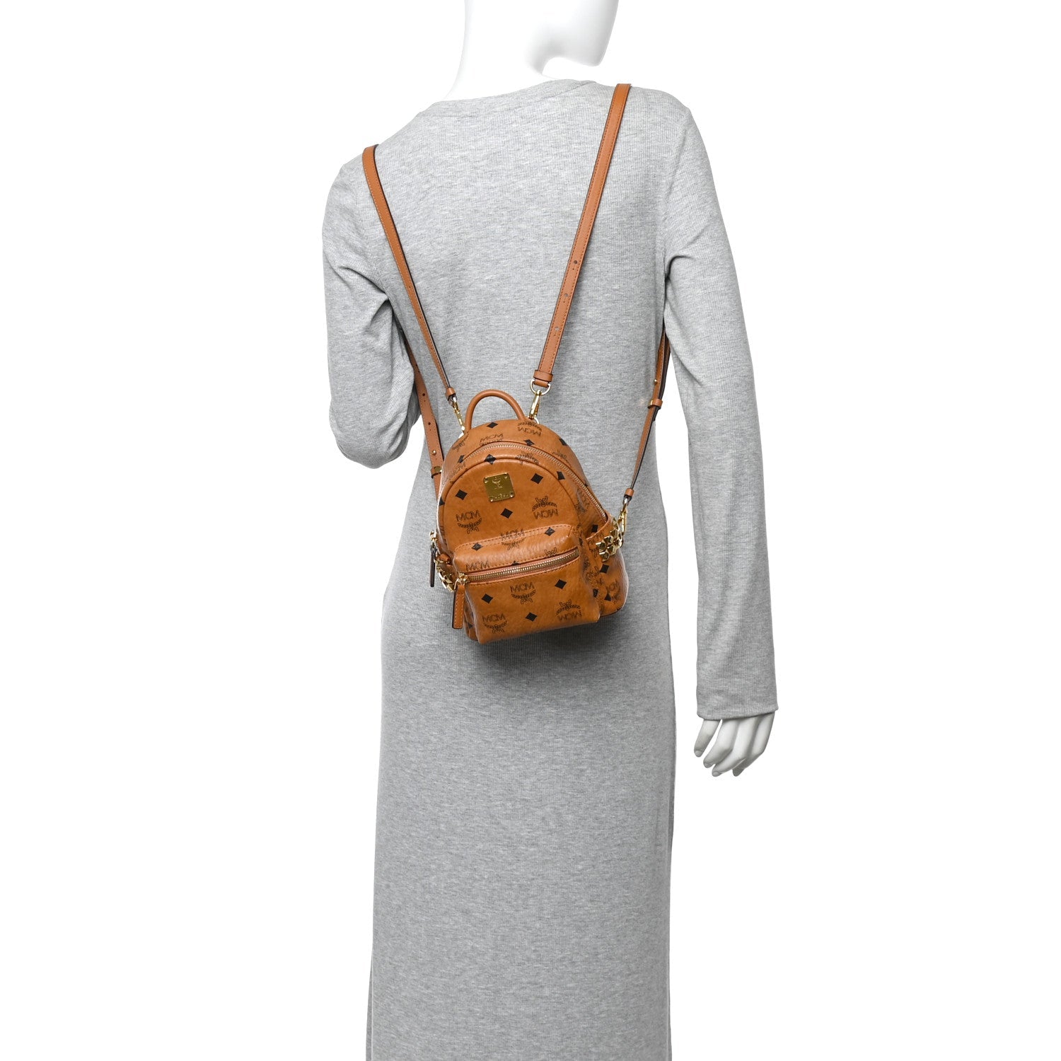 Visetos Side Stud X-Mini Stark Backpack Cognac