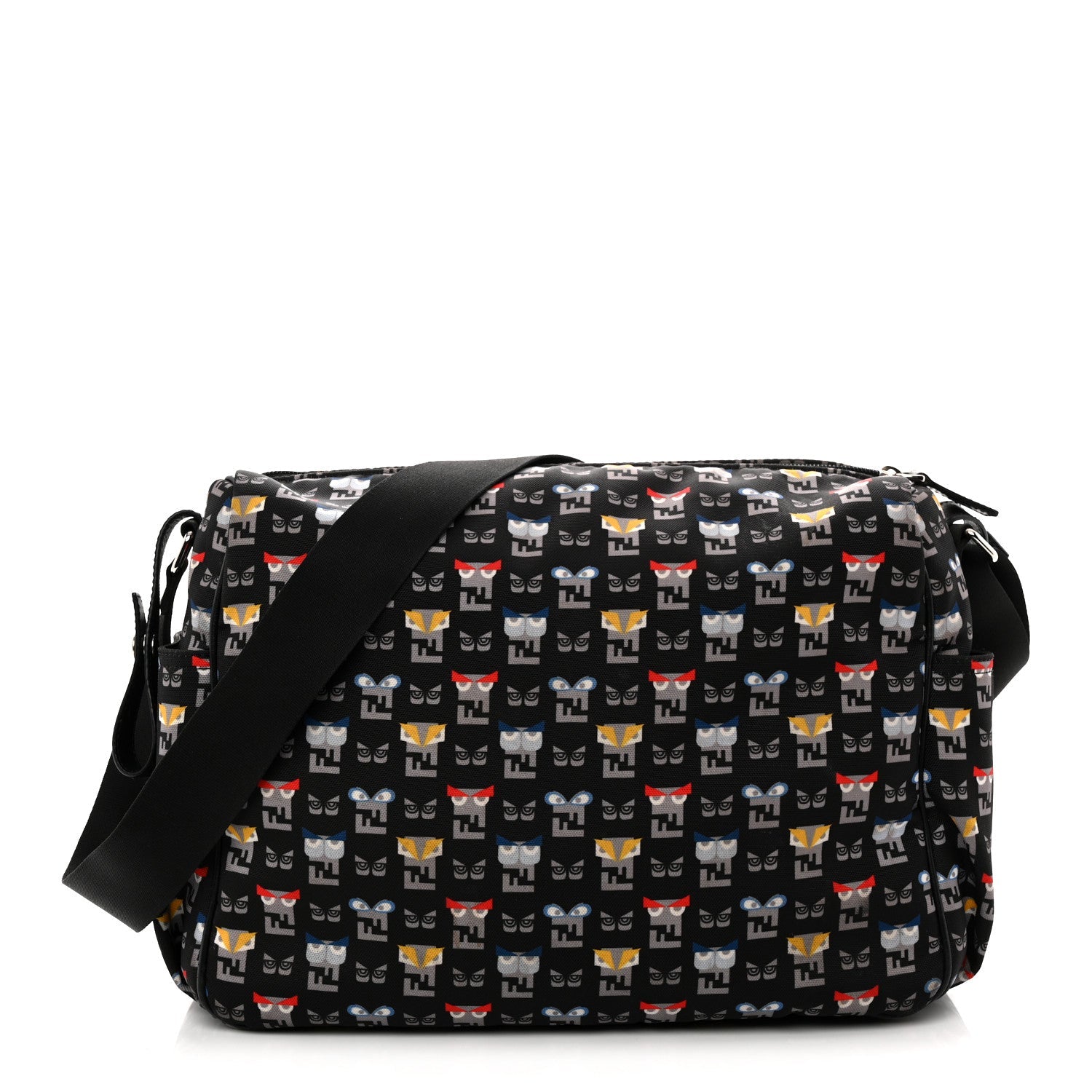 Nylon FF Monster Diaper Bag Black Multicolor