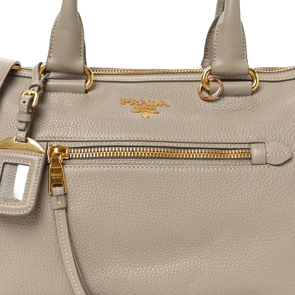 Vitello Daino Shopping Satchel Pomice