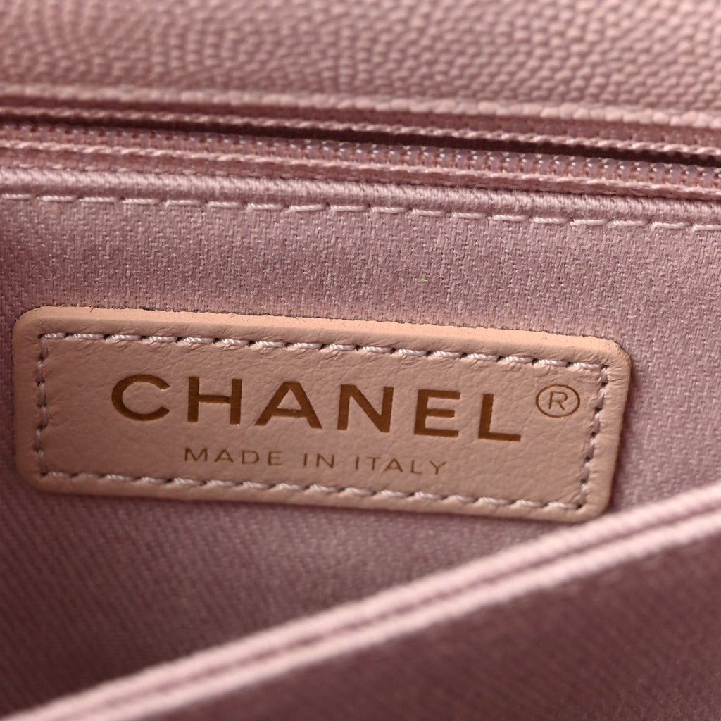 Caviar Quilted Mini Coco Handle Flap Lilac