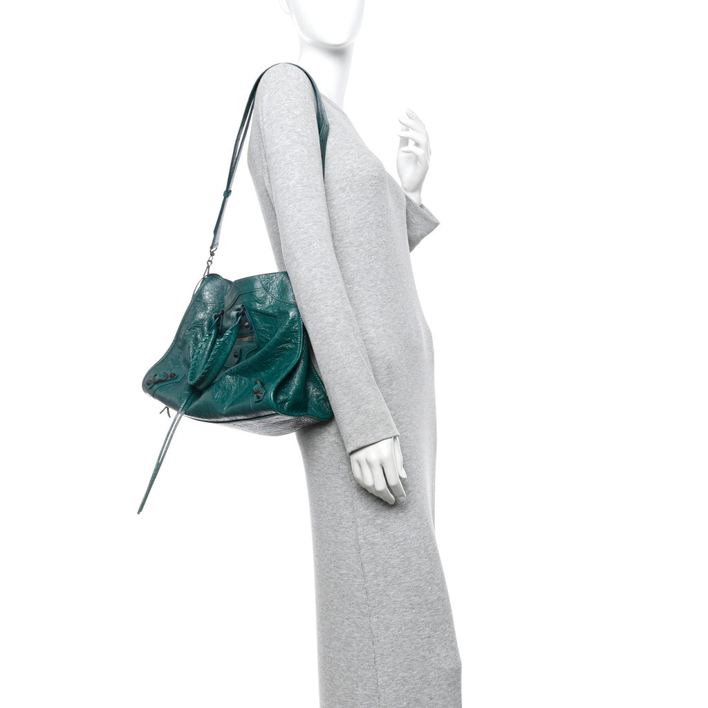 Arena Lambskin Classic Hardware Medium Le City Dark Emerald