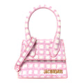 Smooth Calfskin Check Printed Le Chiquito Pink White