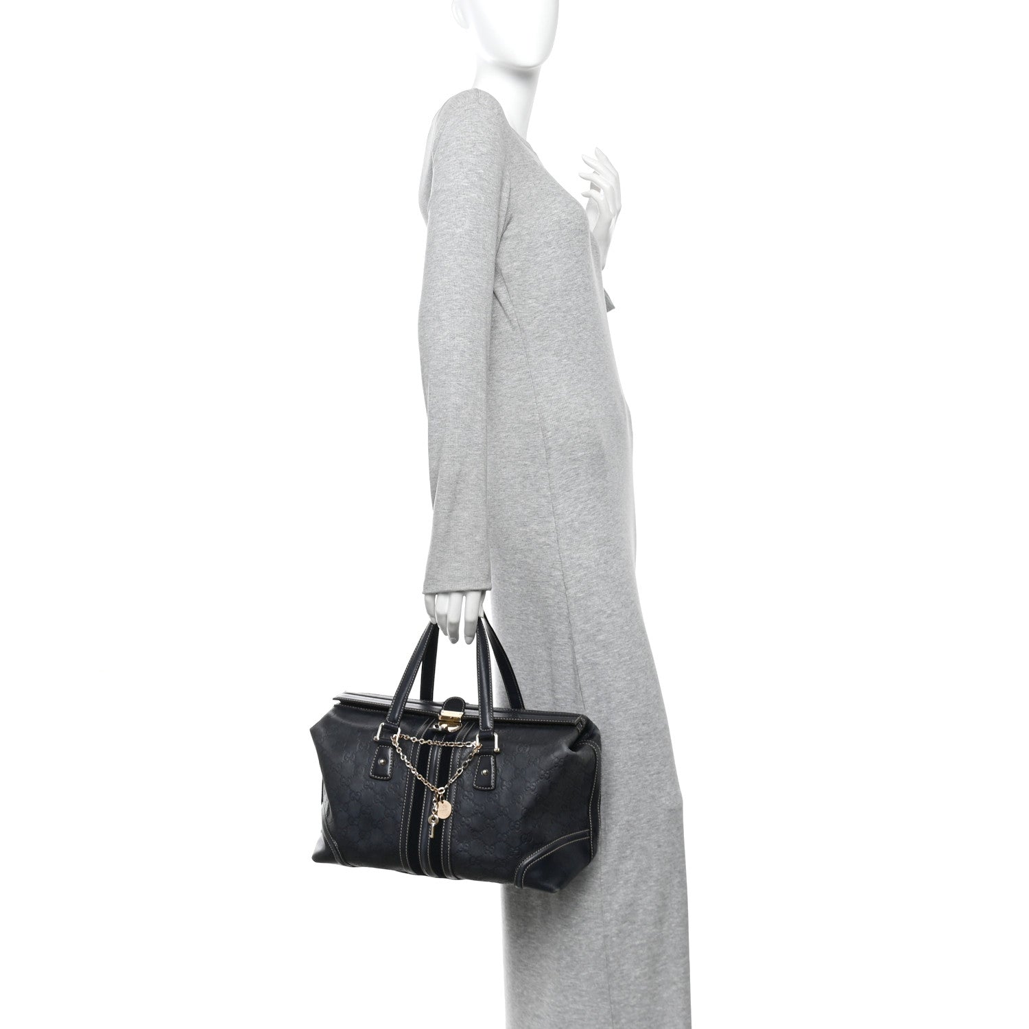 Guccissima Large Treasure Boston Navy