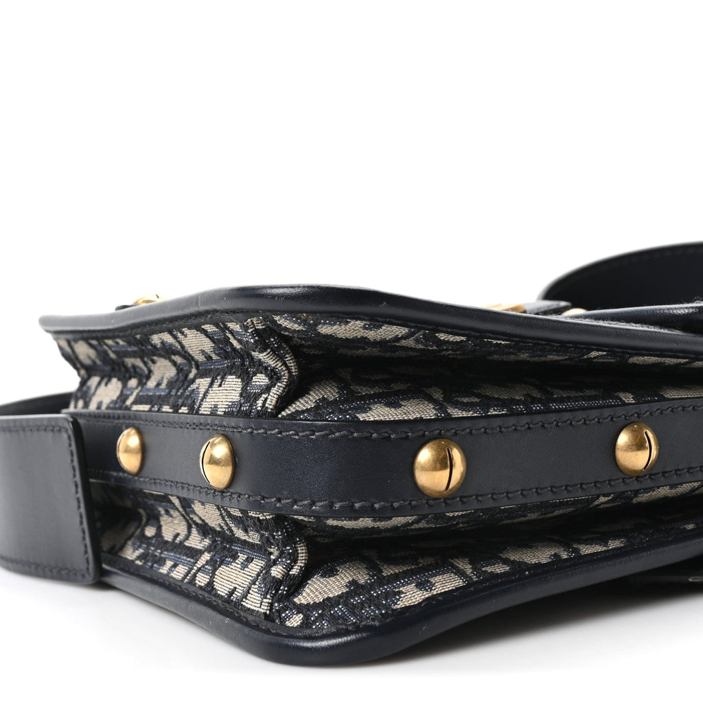Oblique Square DiorAddict Flap Navy Blue