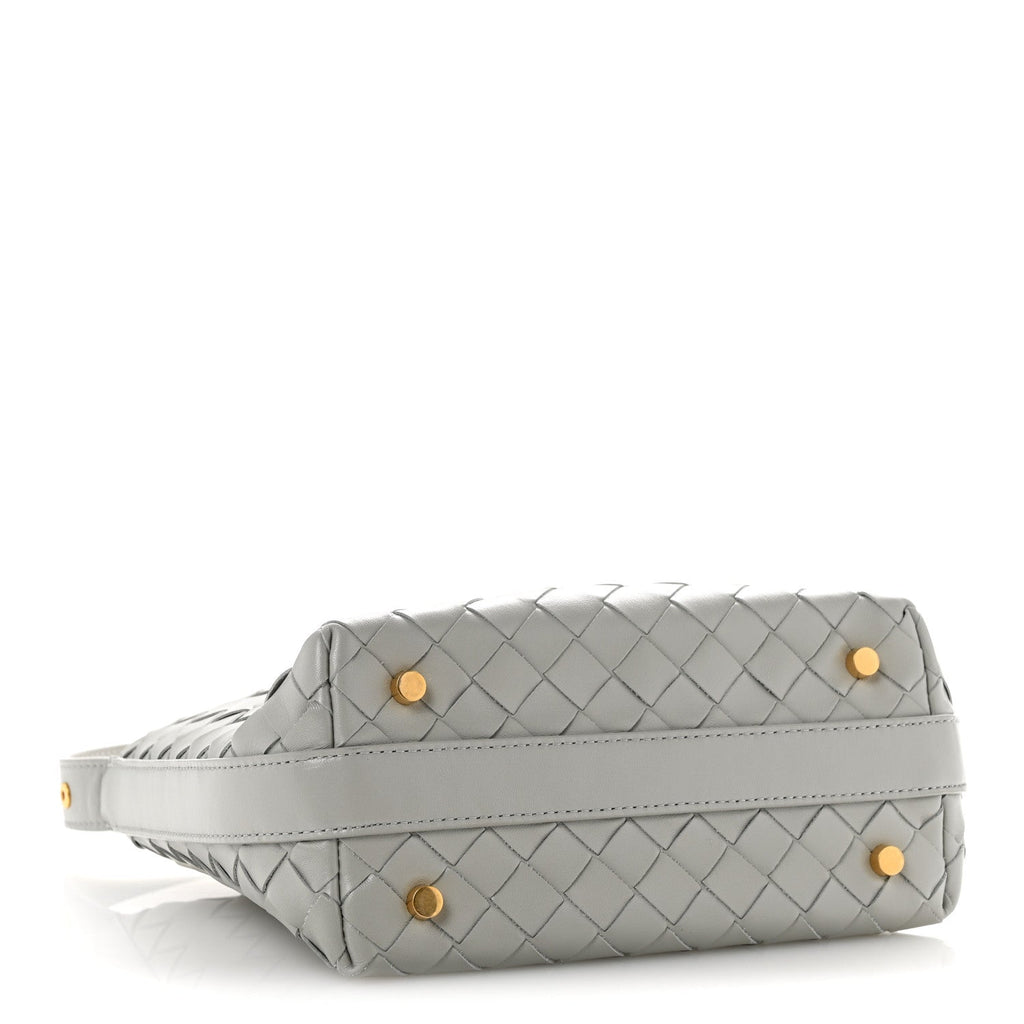 Calfskin Nappa Intrecciato Mini Wallace Agate Grey
