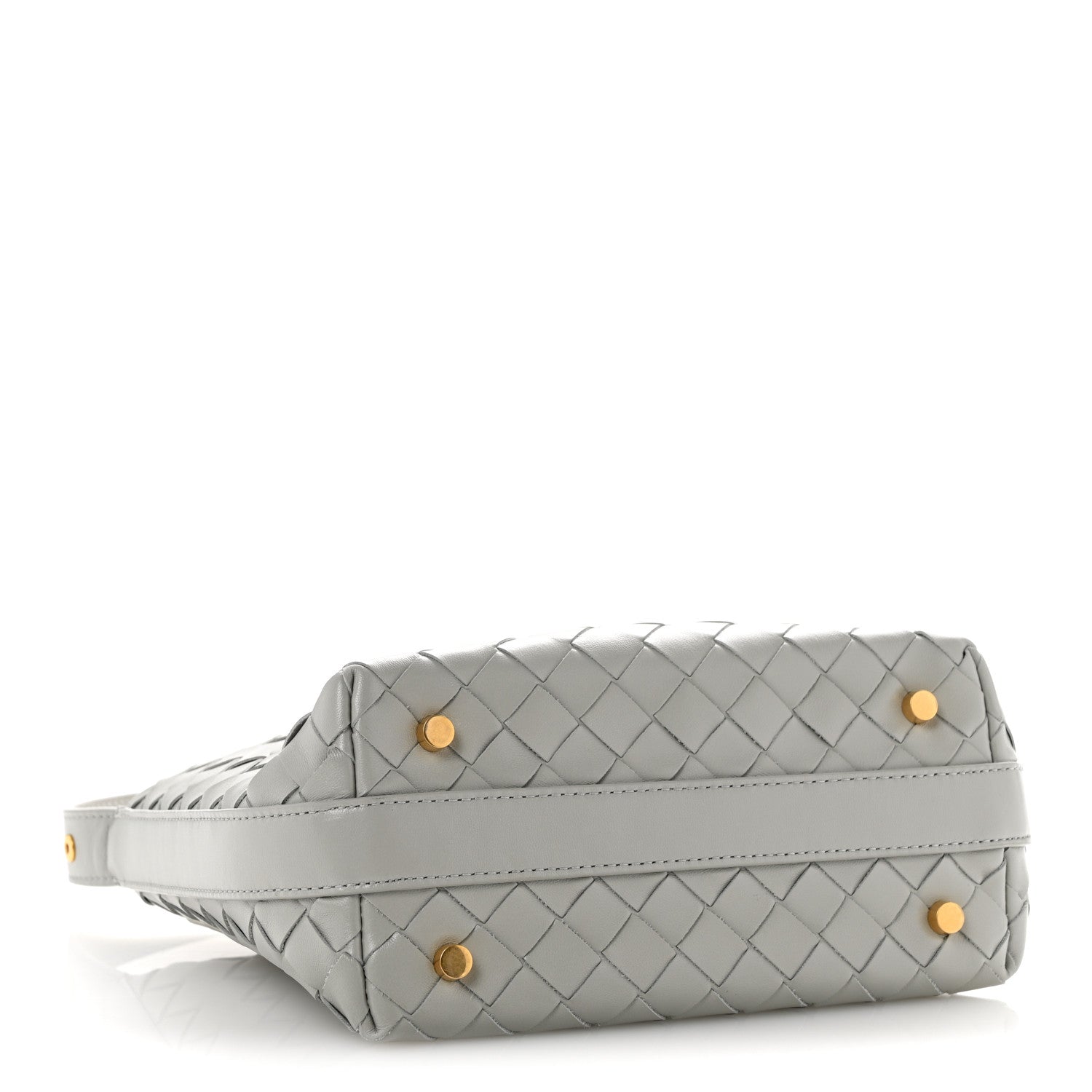 Calfskin Nappa Intrecciato Mini Wallace Agate Grey