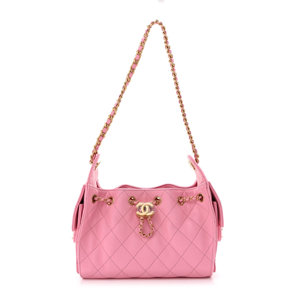 Caviar Quilted Mini Chanel 25 Handbag Pink
