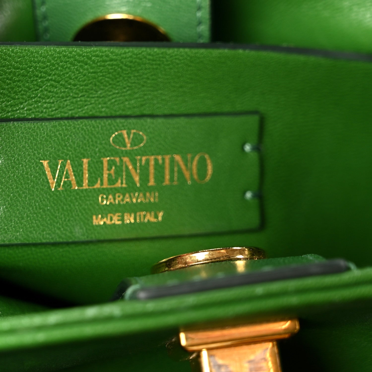 Nappa Small Roman Stud The Handle Bag Gea Green