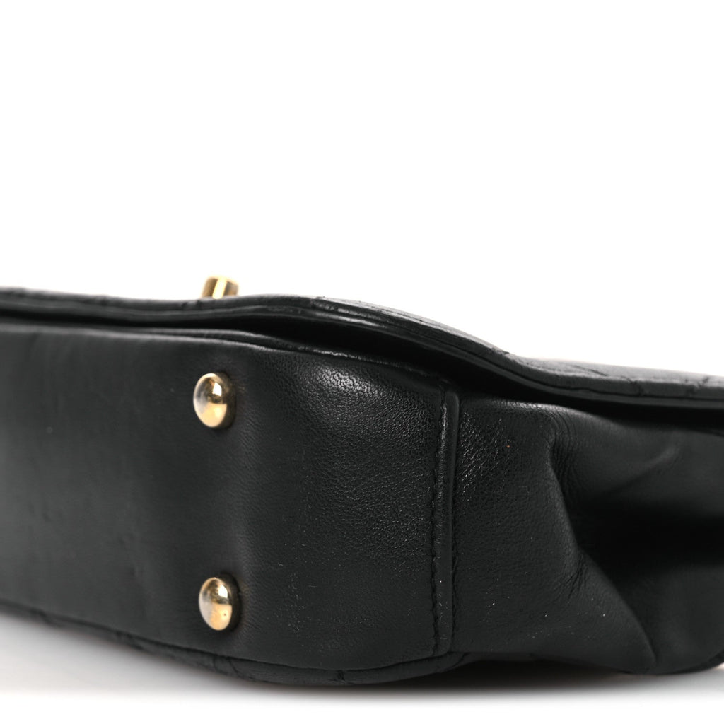 Lambskin Mini Carry Chic Flap Black