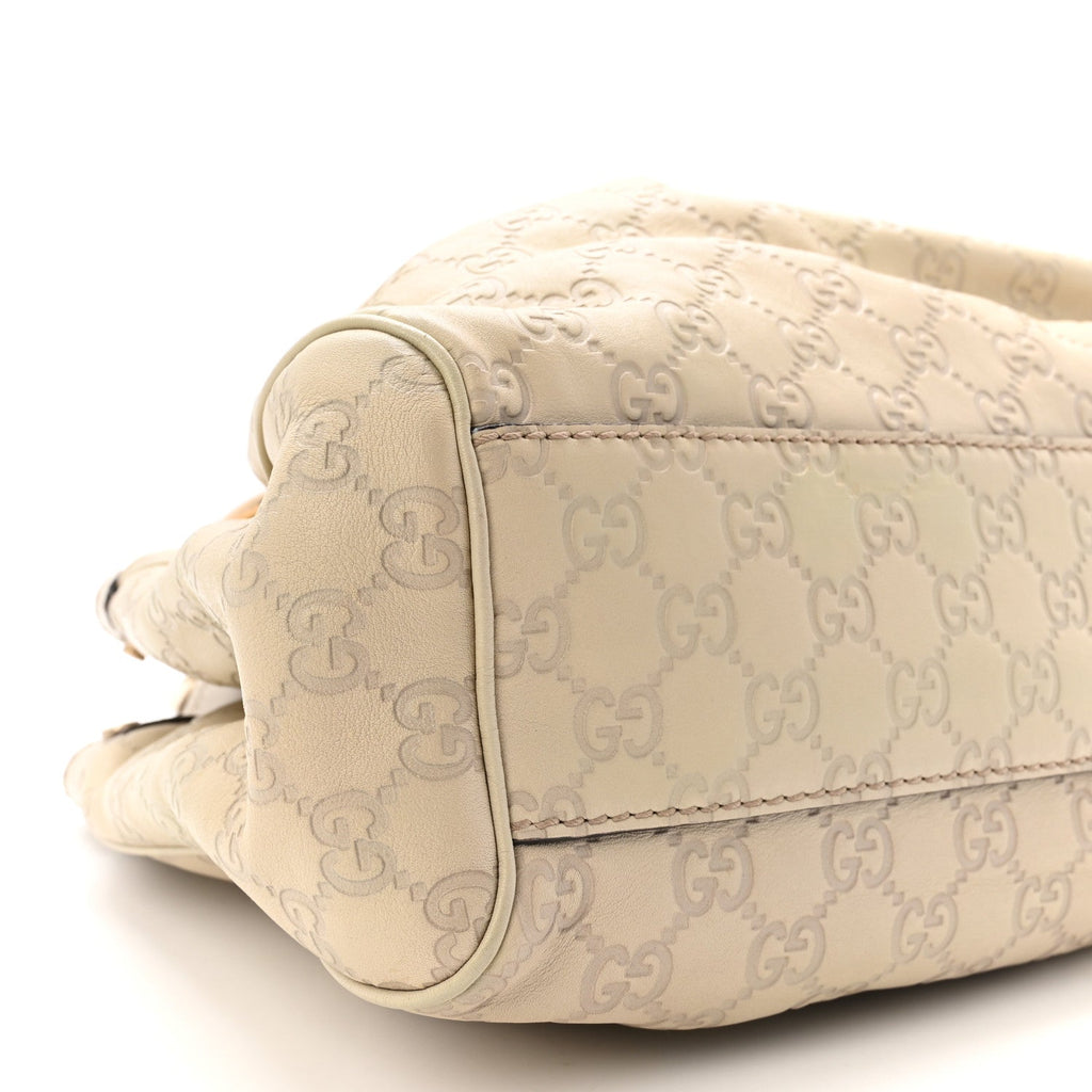 Guccissima Medium Sukey Tote Mystic White
