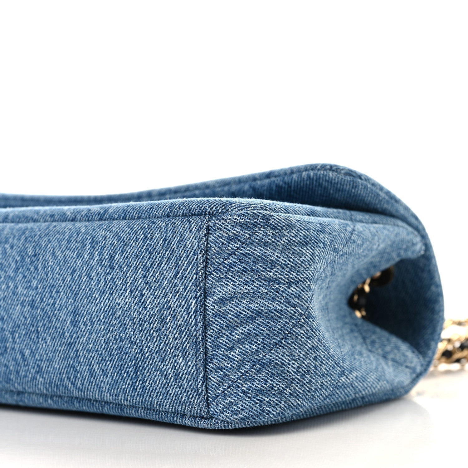 Denim Quilted Eyes On You Flap Blue