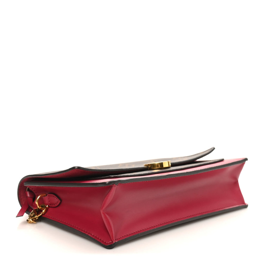 Monogram Flore Chain Wallet Fuchsia