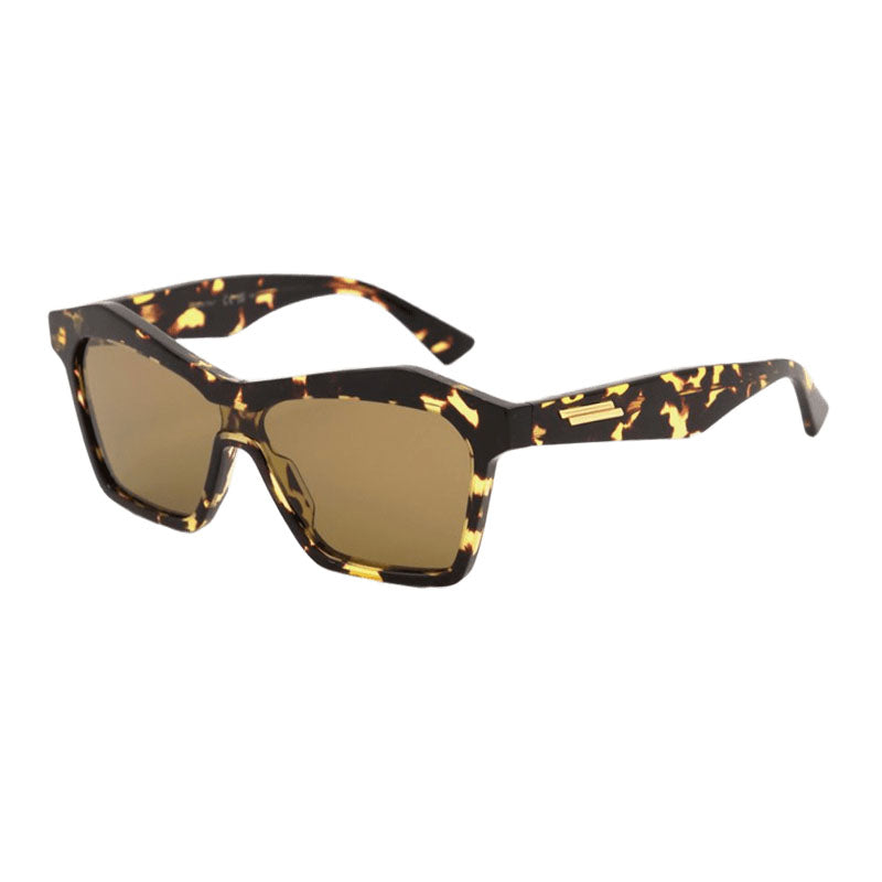 Bottega Veneta Sunglasses Geometric Full Rim, Havana Frame and Brown Lens BV1093S002