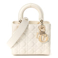 Lambskin Cannage Small My ABCDior Lady Dior White